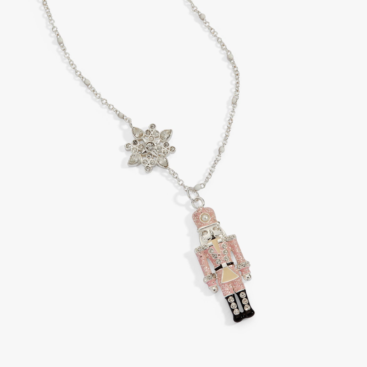 Nutcracker & Snowflake Pendant Necklace