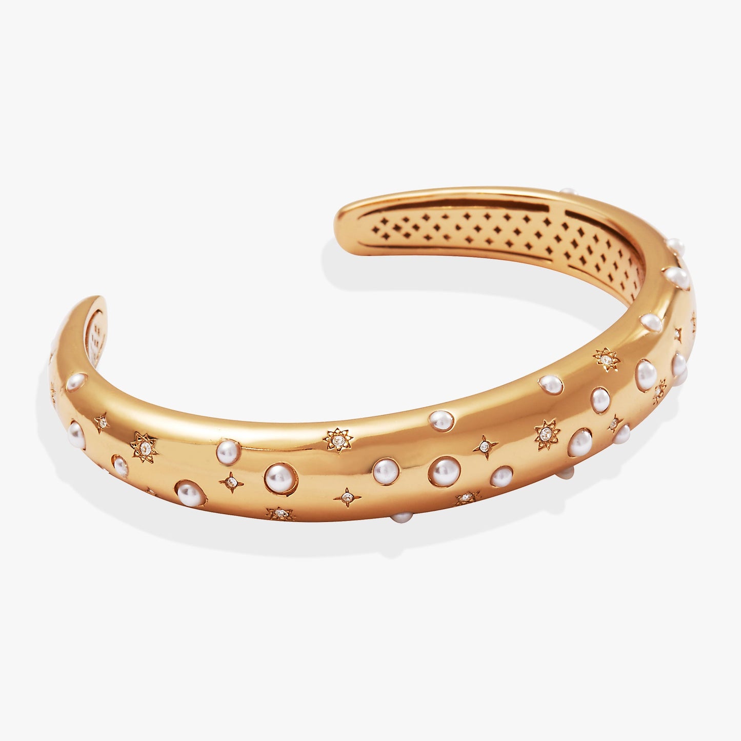 Pearl and Crystal Cuff Bracelet