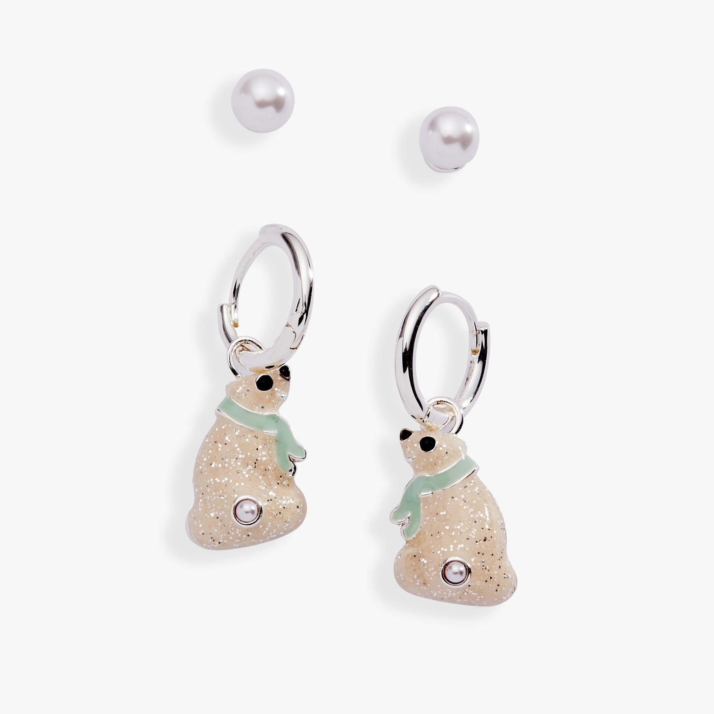 Polar Bear Earring Set of 2