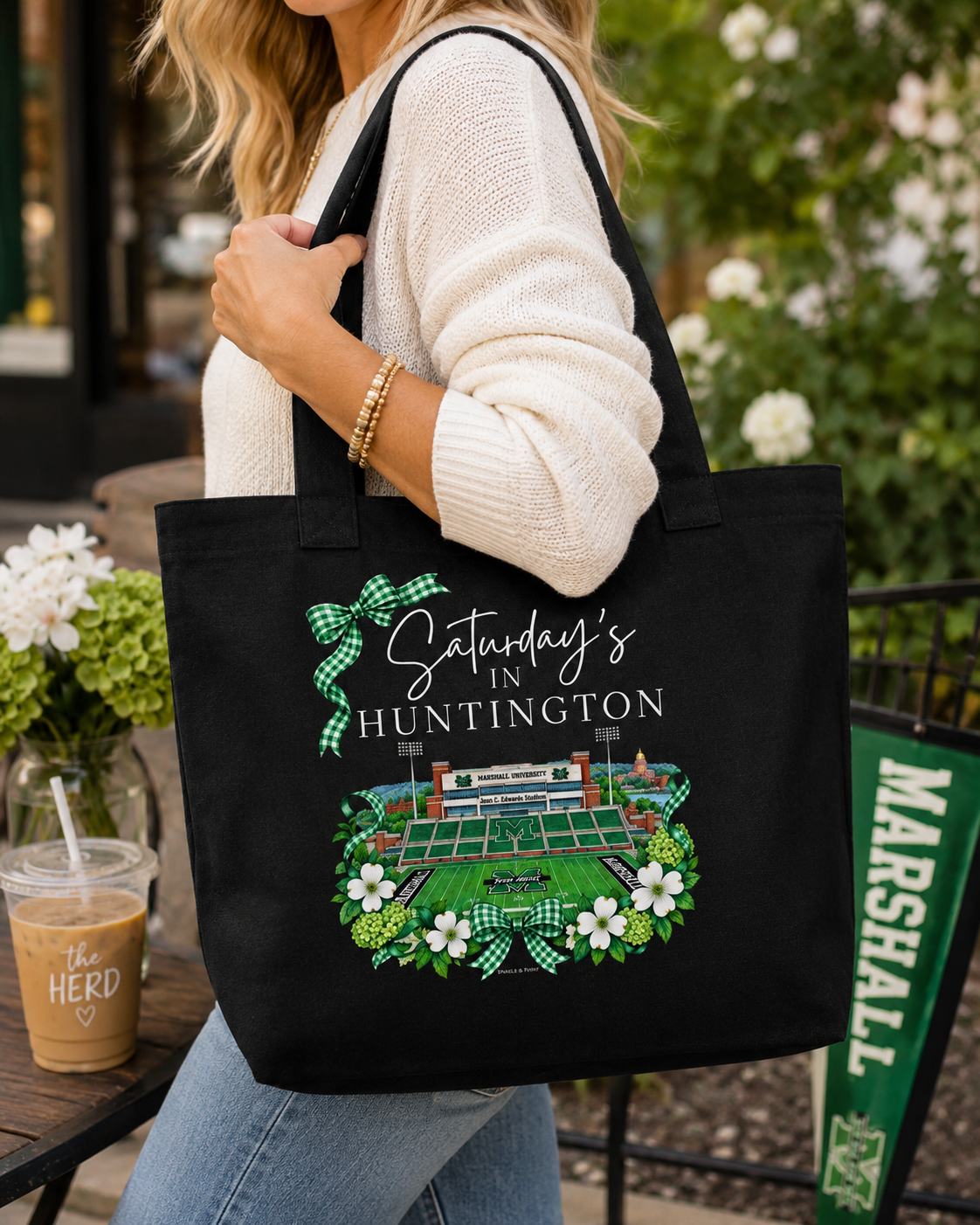 Saturday’s in Huntington Tote Bag | Marshall Game Day Canvas Tote