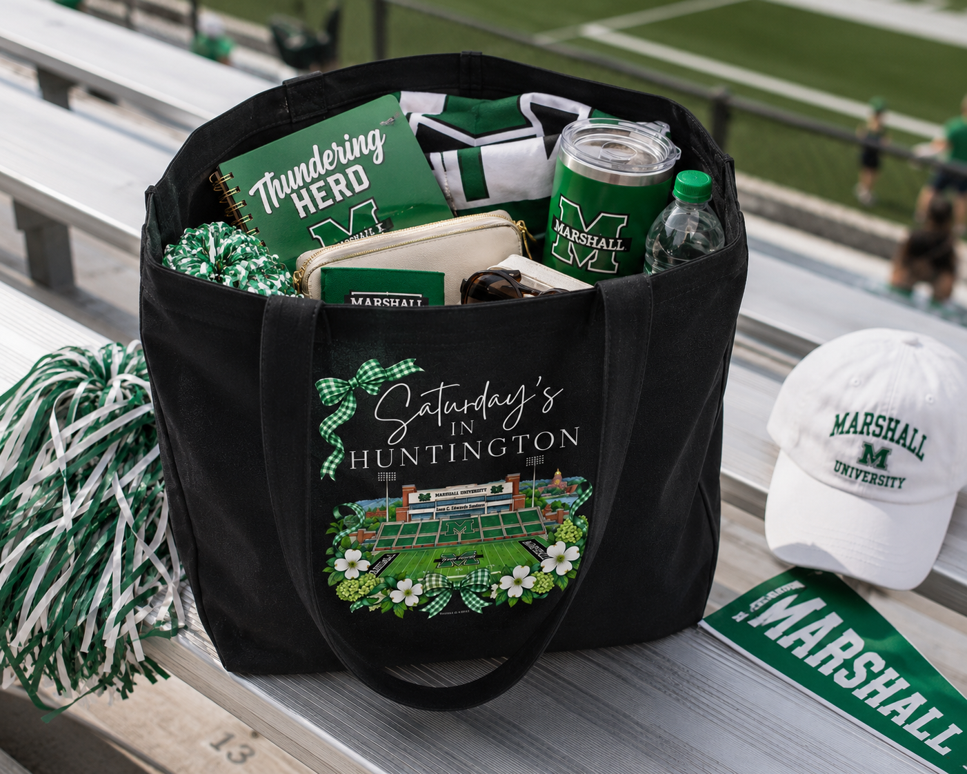Saturday’s in Huntington Tote Bag | Marshall Game Day Canvas Tote