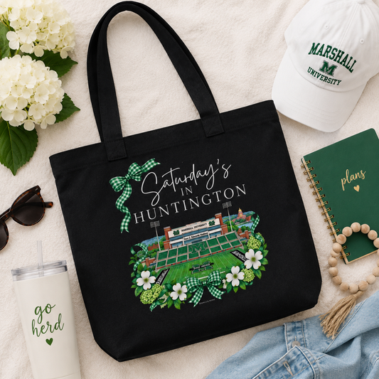 Saturday’s in Huntington Tote Bag | Marshall Game Day Canvas Tote