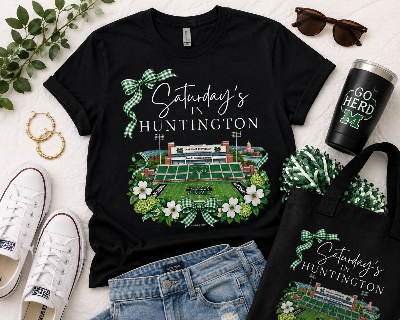 Saturday’s in Huntington Graphic Tee | Marshall Game Day Shirt