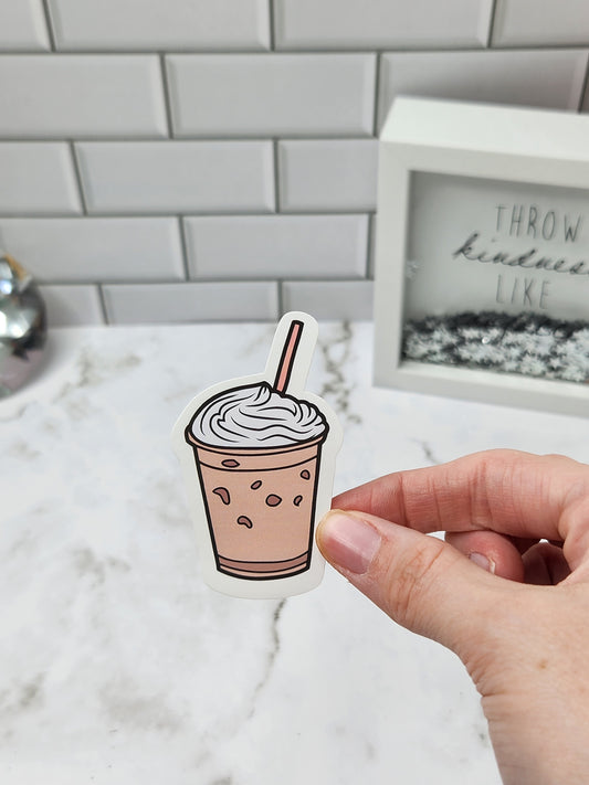 Bring me an iced coffee and tell me I am cute vinyl sticker