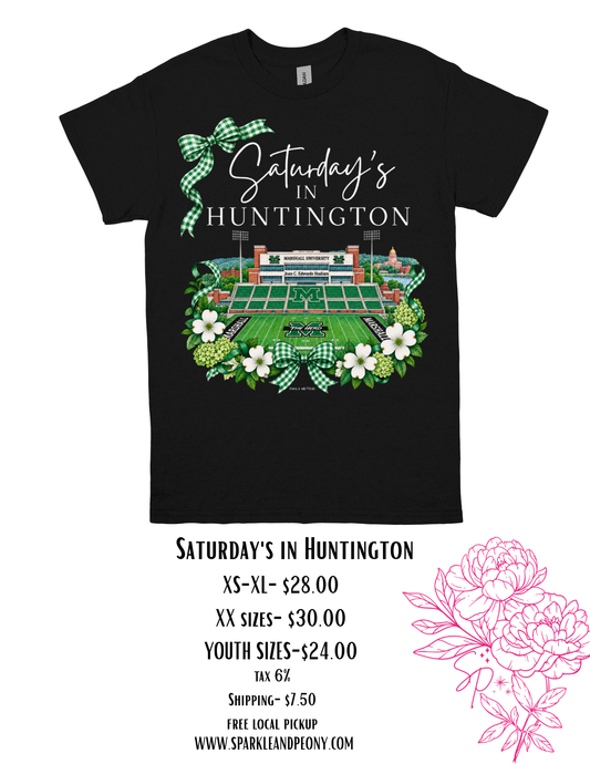 Saturday’s in Huntington Graphic Tee | Marshall Game Day Shirt