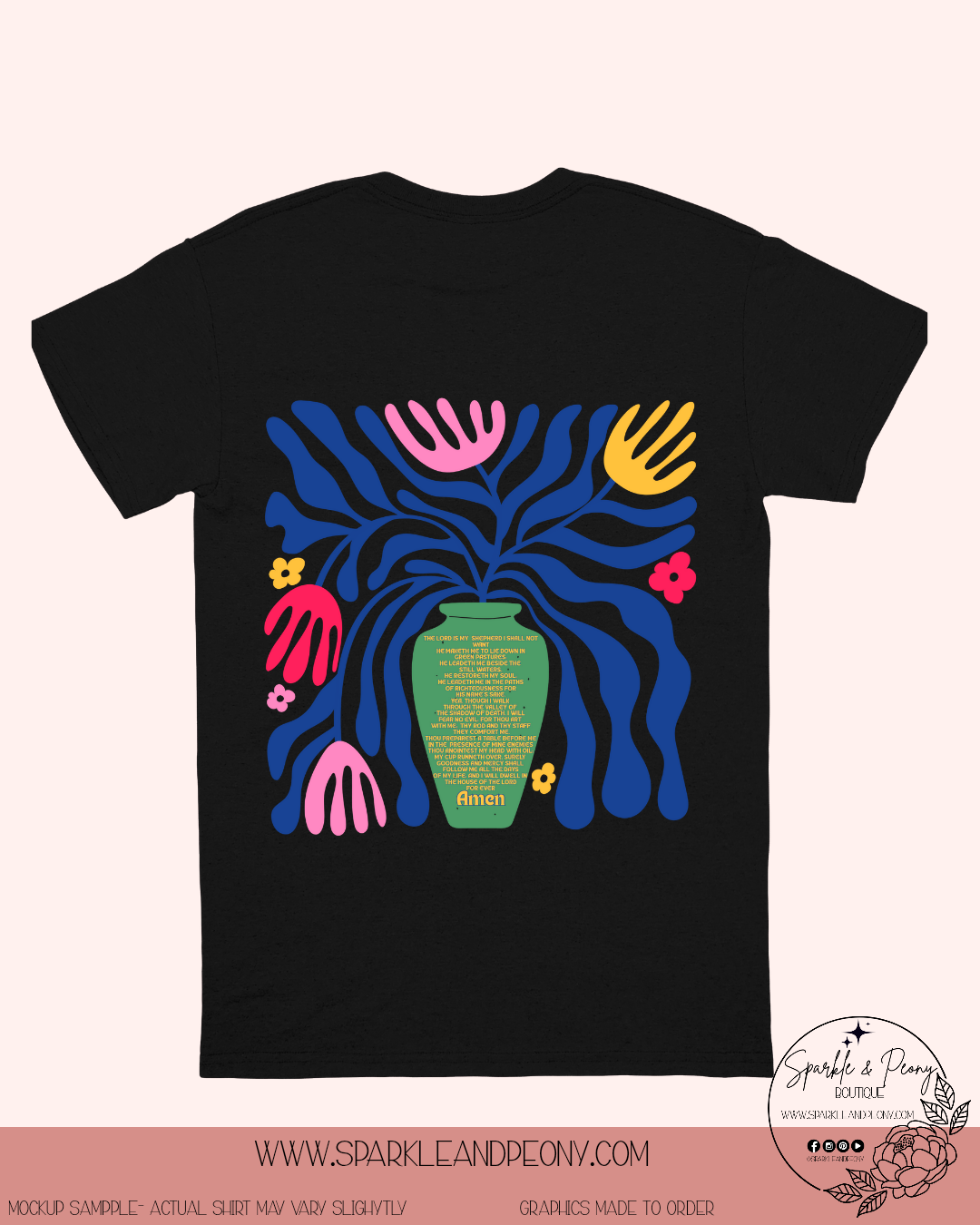 Anxiety hates psalm 23 graphic tee