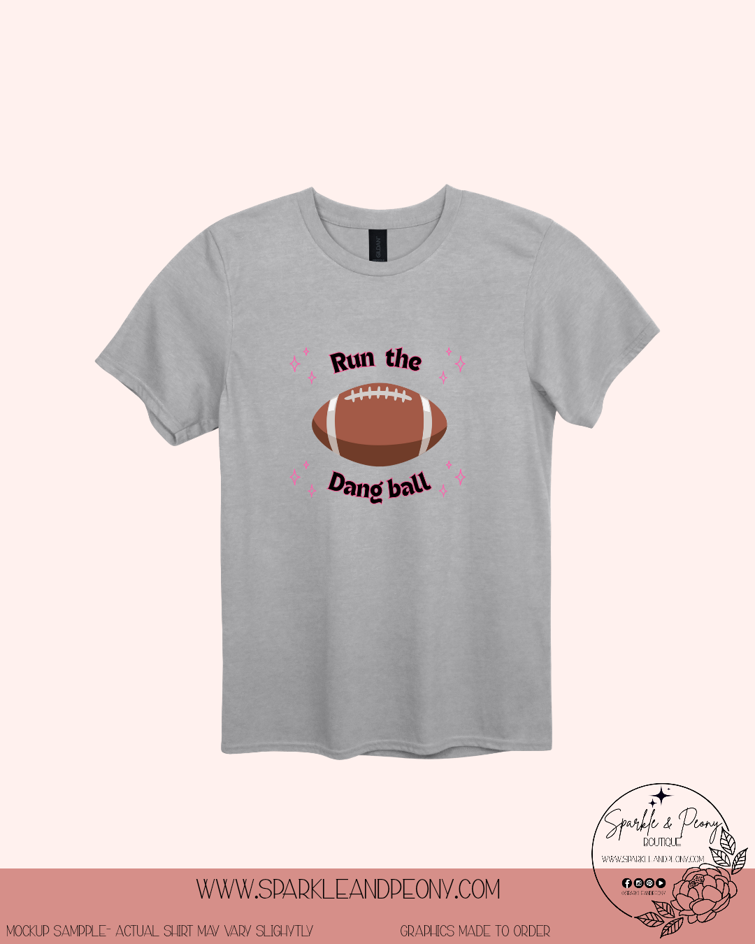 Run the dang ball football graphic tee