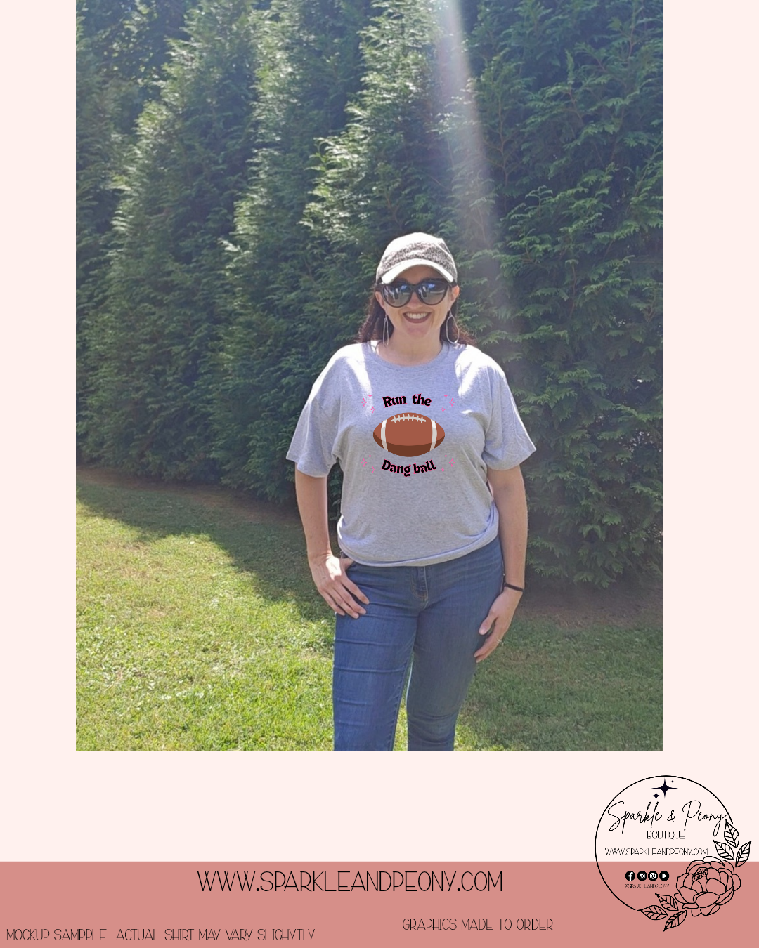 Run the dang ball football graphic tee