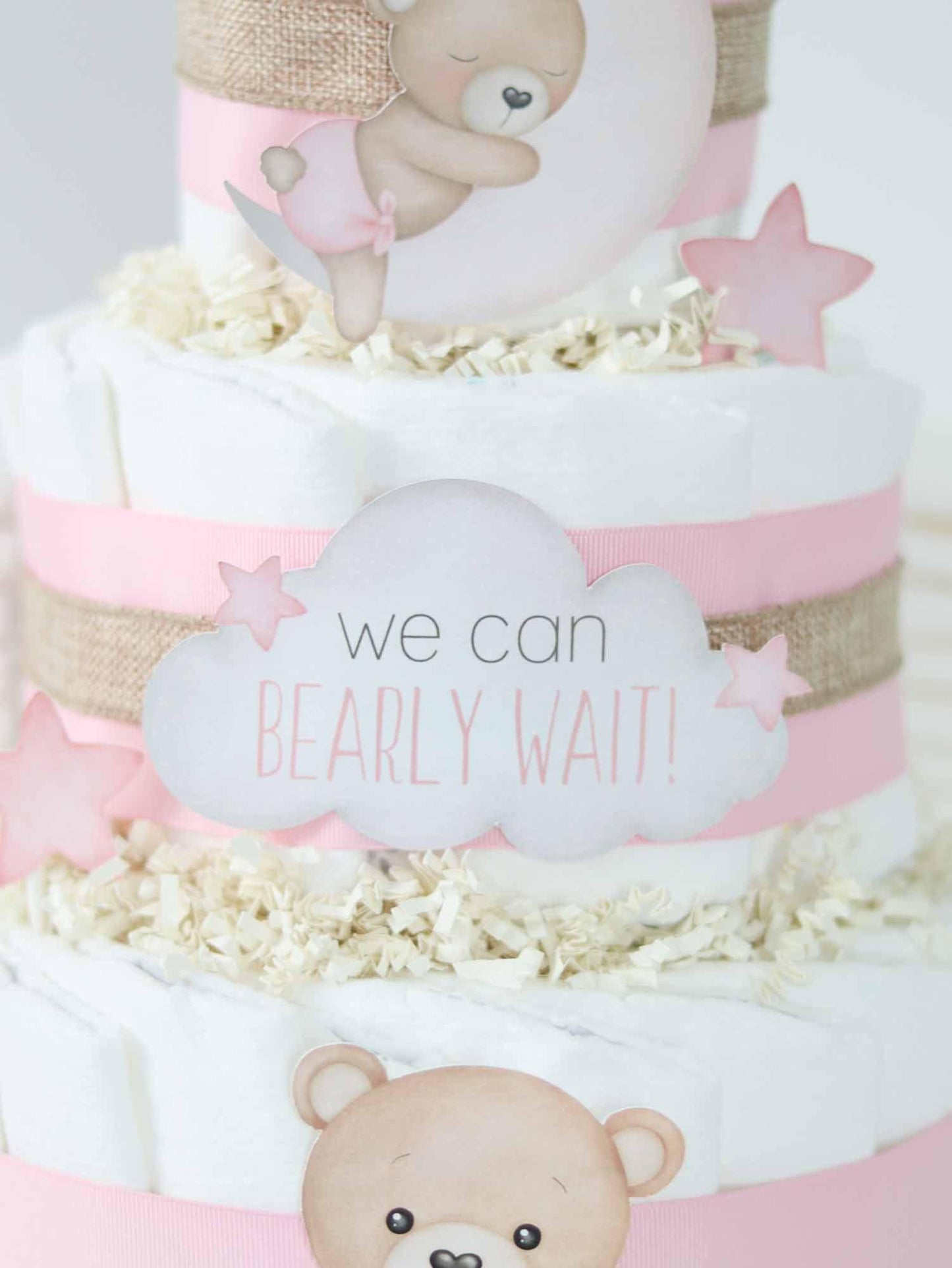 Teddy Bear Diaper Cake Collection - Pink