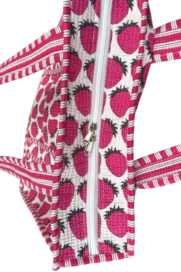 SC - ETA 4/23 - Addison Strawberry Print Tote Bag