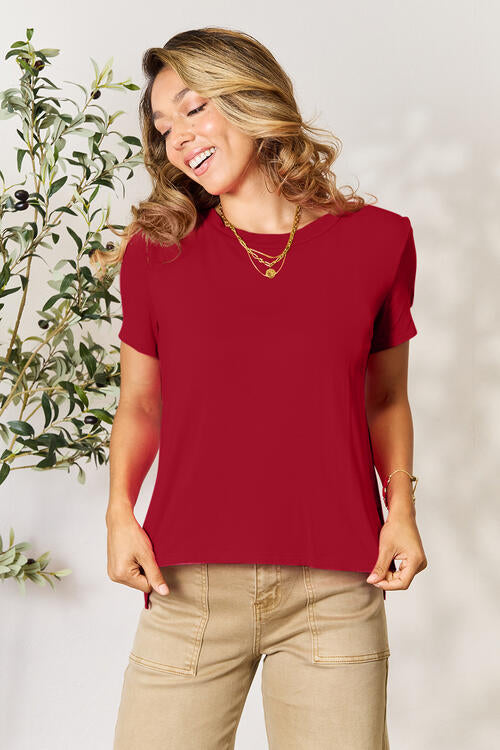 Not just your basic tee- Round Neck Short Sleeve T-Shirt